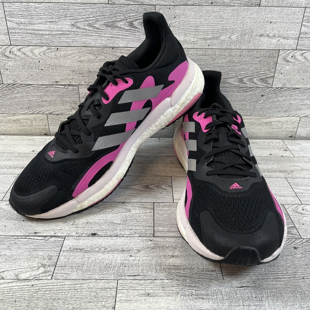 Adidas Solar Boost Pink Black Silver Running Shoes Sneakers‎ FY0304 Women Size 9